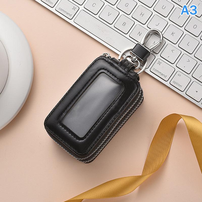 Geam Oglindă Vizuală Sac Protector Cheie Mașină Piele PU Suport Chei Buzunar Mini Cheie Auto Husă Breloc Unisex Portofel Sac cu Fermoar