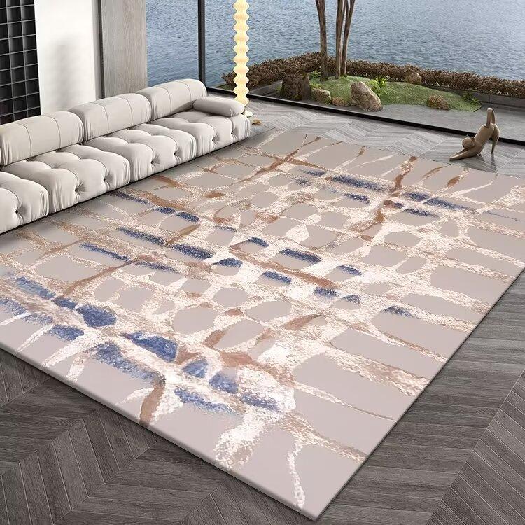 Modern Carpet for Living Room Abstract Large Area Plush Rugs Bedroom Decor Bedside Carpet Washable Non-slip Floor Mat Lounge Rug