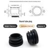 Black Round Plastic End Cap for Chair and Table Legs, Stainless Steel Plug, Tube Stopper