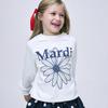 [mardimercredi] KIDS SWEATSHIRT FLOWERMARDI IVORY NAVY
