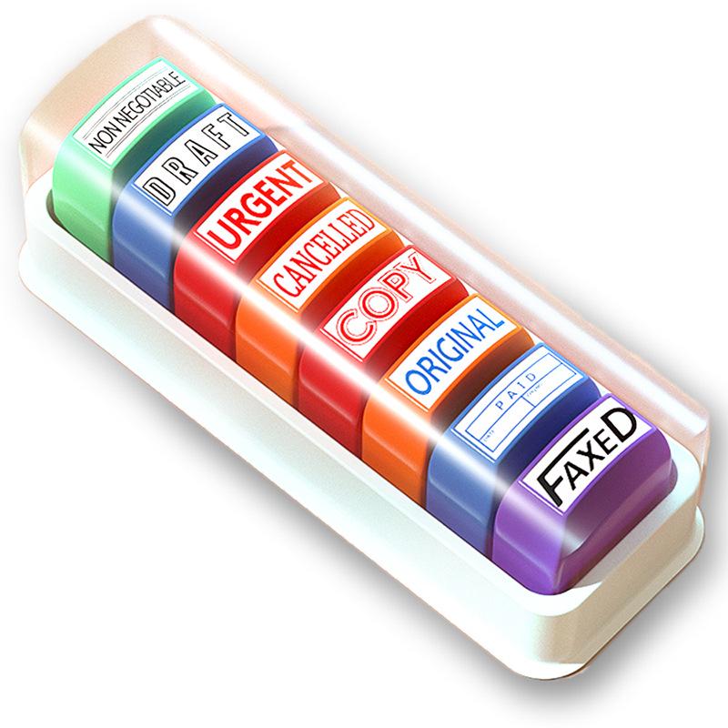 Colorful Teacher Comments Stamp Set - 5 or 8 Pieces (Portuguese, Spanish, Russian)