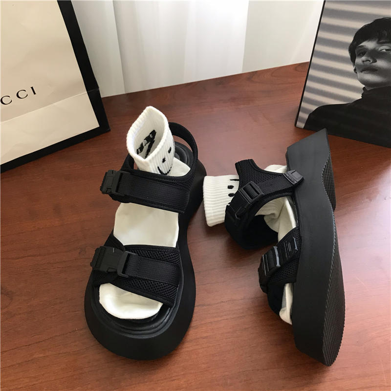 

Summer Shoes Woman Flat Platform Sandals Women Soft Casual Open Toe Wedges Women Shoes Beach Sandal Comfortable Sandalias 35 чорний