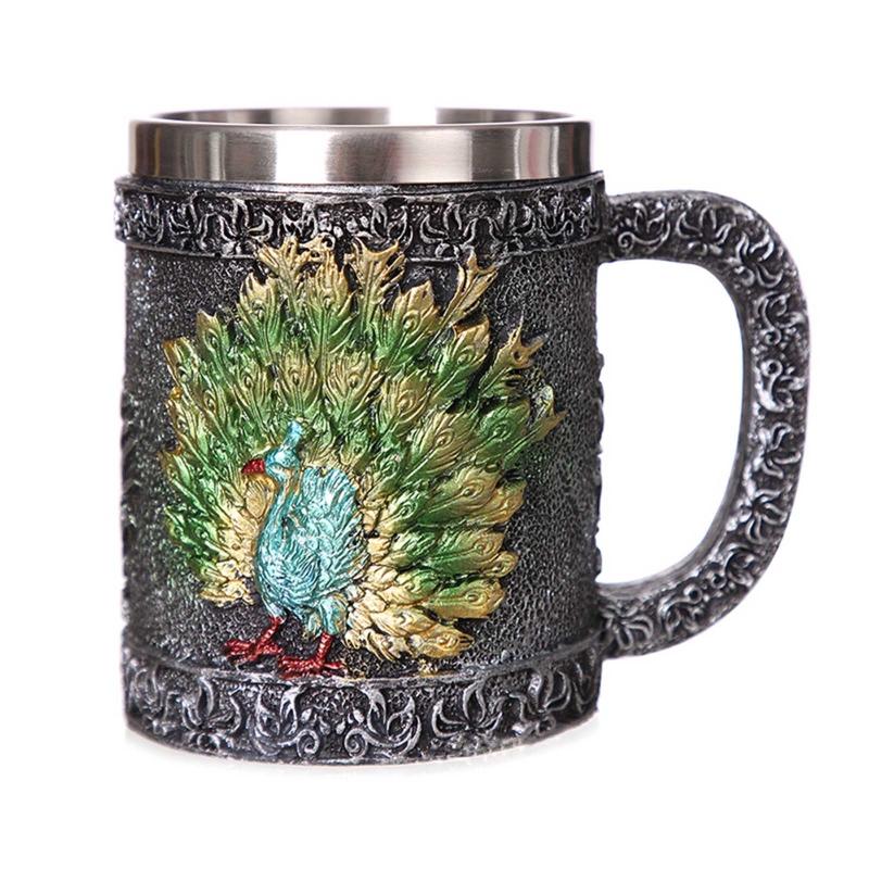 

Кофейные кружки 3D Готические кружки Креативная кружка из нержавеющей стали Смола Бокал для вина