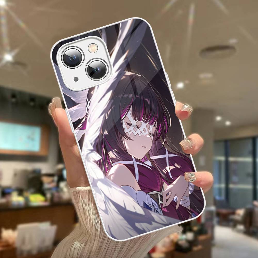 Genshin Impact Columbina Für iPhone 14 13 12 Mini 11 Pro XS Max X XR 14 Plus Gehärtetes Glas Cover