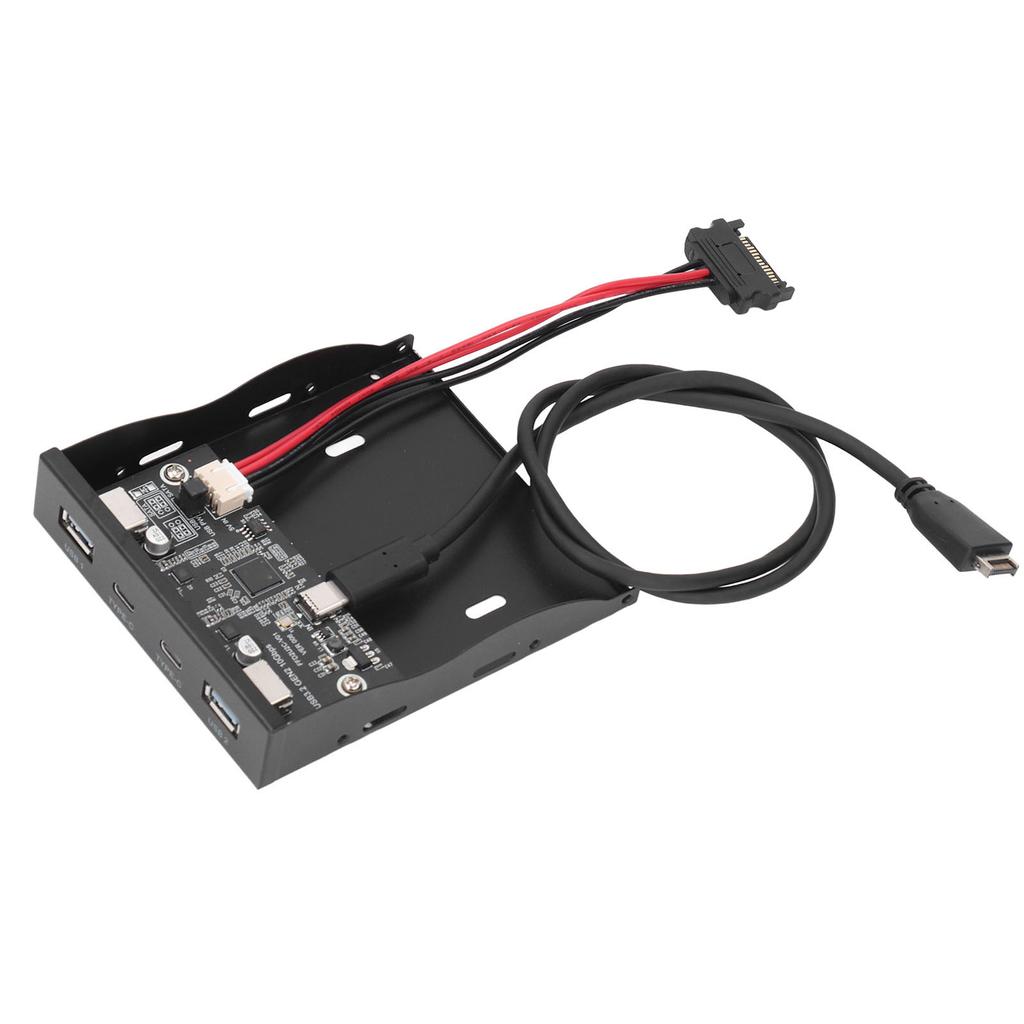 USB 3.2 Gen2 Frontpanel-Hub 10 Gbit/s 4 Anschlüsse Diskettenlaufwerksschacht 3,5-Zoll-Hub 19-Pin auf Typ C Frontpanel