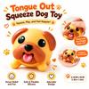 Tongue Out Squeeze Dog Toy Soft Squeeze Puppy Squishy Toy New Brown Puppy Figurine  Desktop Decor