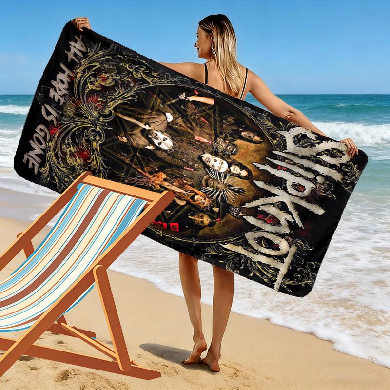 Slipknot: Rebellion beach towel Outdoor camping Beach towel for vacation photos seaside swim Outdoor pool towel printing Travel and vacation towels