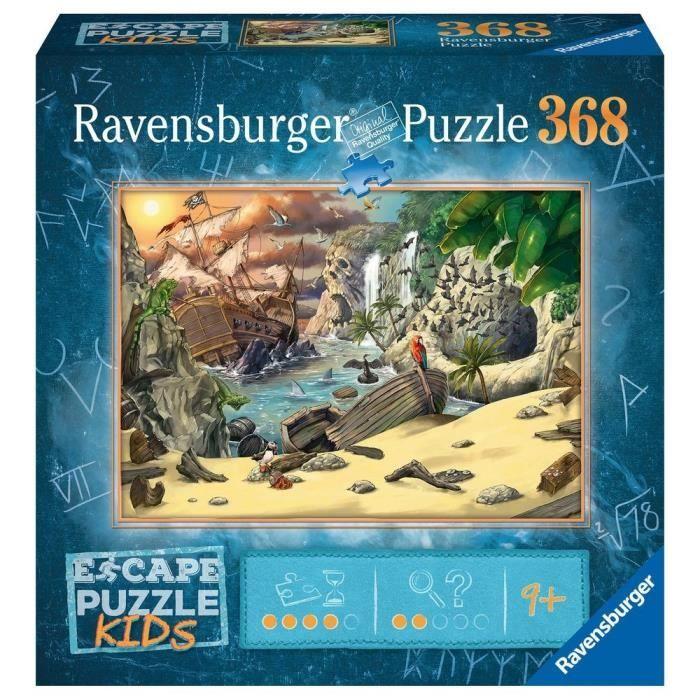 Puzzle escape - ravensburger - aventure des pirates - 368 pièces - dès 9 ans