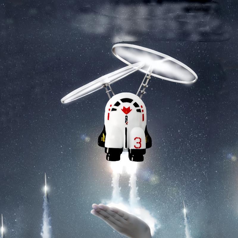 1 Set Astronaut Style Aircraft Helicopter Toys Mini Infrared Induction Flying Toy Induction Flying Machine Automatic Flight Toy
