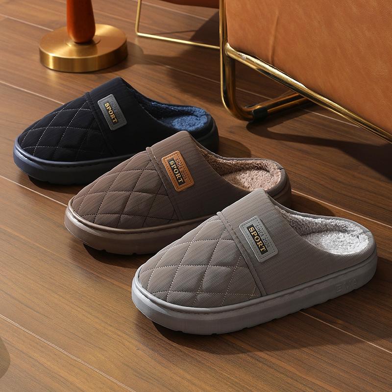 Cotton Slippers for Men In Winter, Anti Slip for Home Use, Warm for Couples, Waterproof Cotton Slippers for Men In Autumn