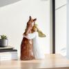 Girl And Horse Figurine Girl Embracing Horse Statue Horse Memorial Sculpture Keepsake for Horse Lover Gifts Cowgirls Birthday