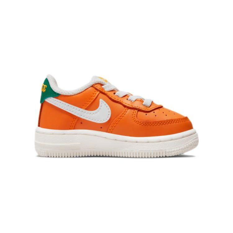 Nike Air Force 1 LV8 Casual Low Top Sneakers Baby Sneakers Orange White DQ5087-811
