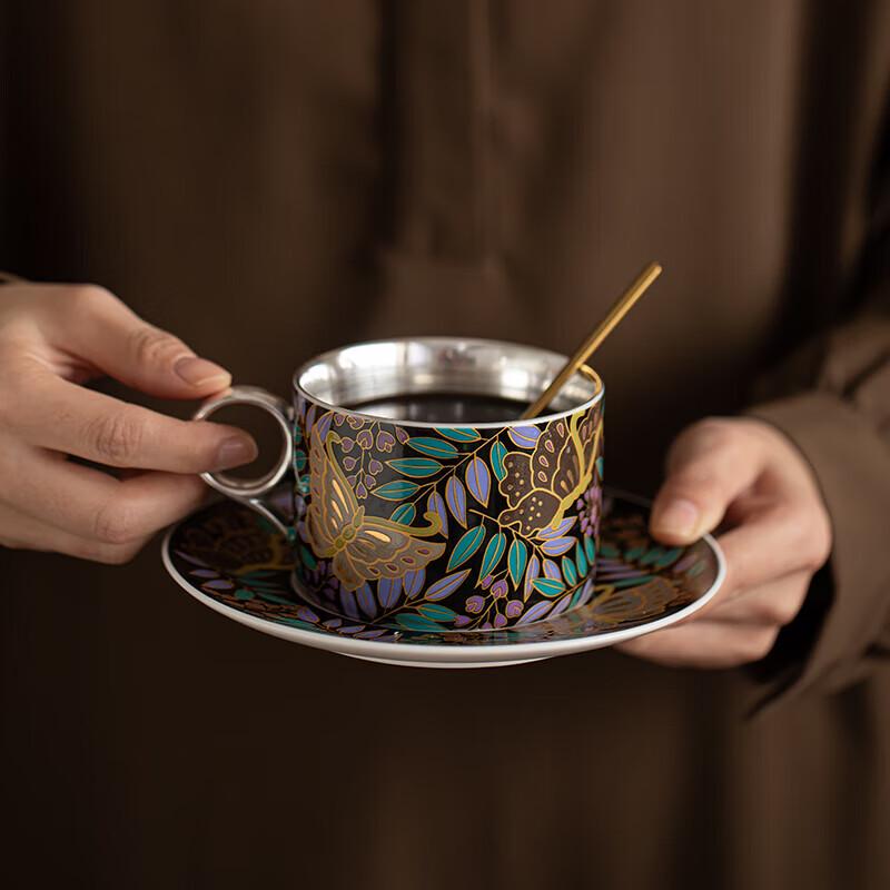 Gilded Butterfly Ceramic Coffee & Tea Cup Gift Set