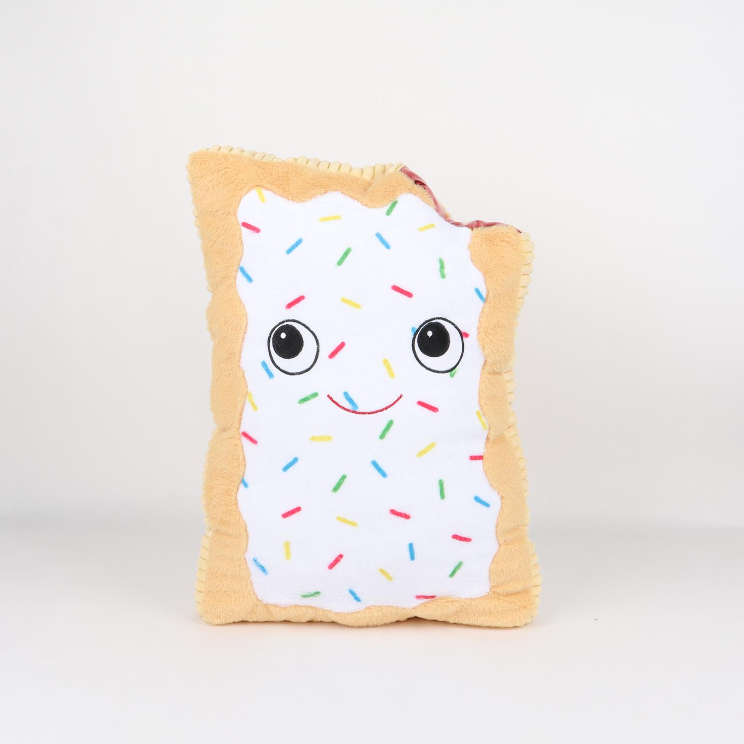 

New White Toaster Pastry Plush White Toast Pastry Pillow Plush Toy жовтий