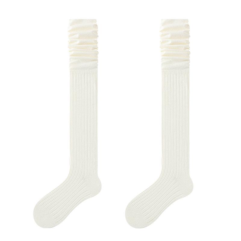 Knee Socks Children'S Season Lengthened Stacking Socks Skinny Wear Solid Color Stockings Winter Socks