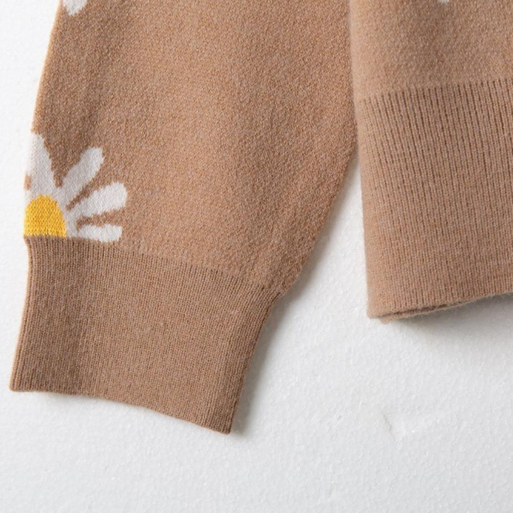 Autumn and Winter Long-sleeved, Round-neck Printed, Fashionable, Comfortable and Warm Long-sleeved Knitted Sweater for Women