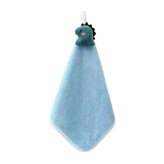 Hand Towel with Lanyard Design, Cartoon Fruit Animal Decor Bathroom Hanging Towel, Soft Thickened Fabric Hand Towel for Kitchen