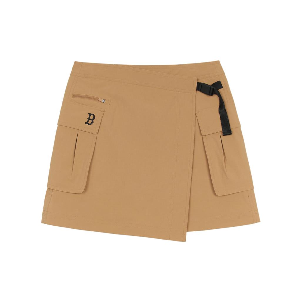 New MLB Gofcore Boston Red Sox Casual Short Skirts Women's Light Camel 3FSKB0653-43CAL