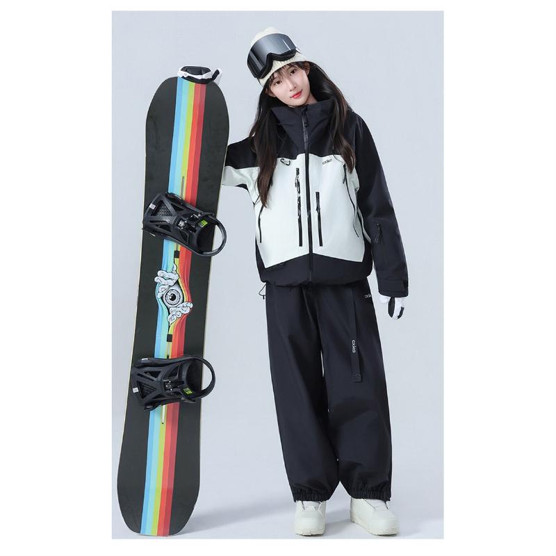 Skianzug für Damen und Herren Outdoor Winter Warm Snowboardanzug Wasserdicht Winddicht Skijacken und Hosen Set Unisex Atmungsaktiv Isoliert Schneeanzug