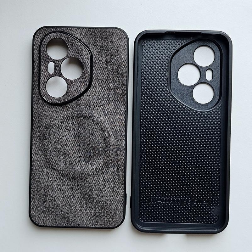 Cloth Plain Leather Built-in Magnetic Ring of the Mobile Phone Case For Honor 400 Pro Honor400 Slim Protect Cover