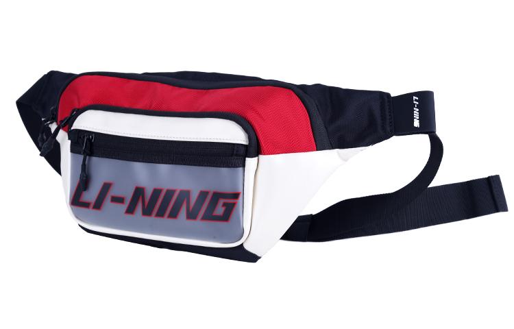 Канвасовая поясная сумка Li Ning Обычная Унисекс Красный Черный Белый ABLR074-1