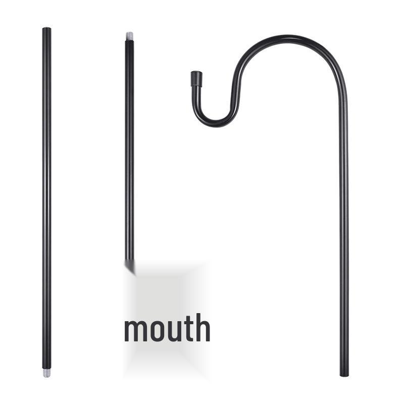 Rust-Proof Outdoor Shepherd Hook: Detachable Iron Craft for Yard and Garden
