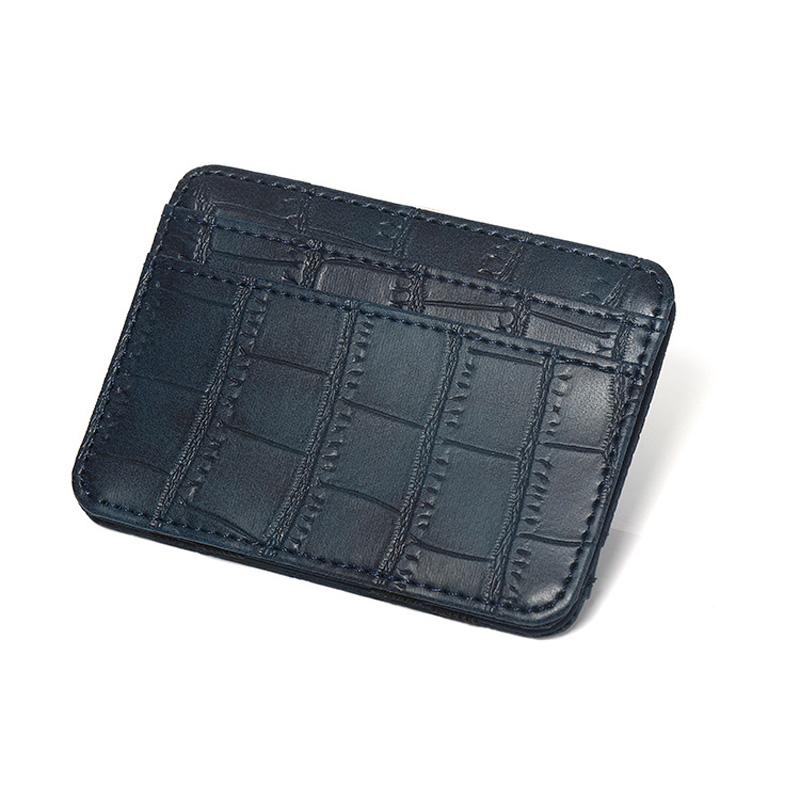 Quality Leather Magic Wallets Fashion Small Men Money Clips Card Purse Thin Cash Holder 3 Colors