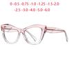 Progressive Pink Frame Cat Eye Shortsighted Prescription Glasses Women Spring Hinge  Myopia Eyeglasses 0 -0.5 -0.75 To -6.0