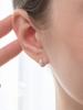 Lucore Silver 925 Fluffy Bubble One-Touch Earrings