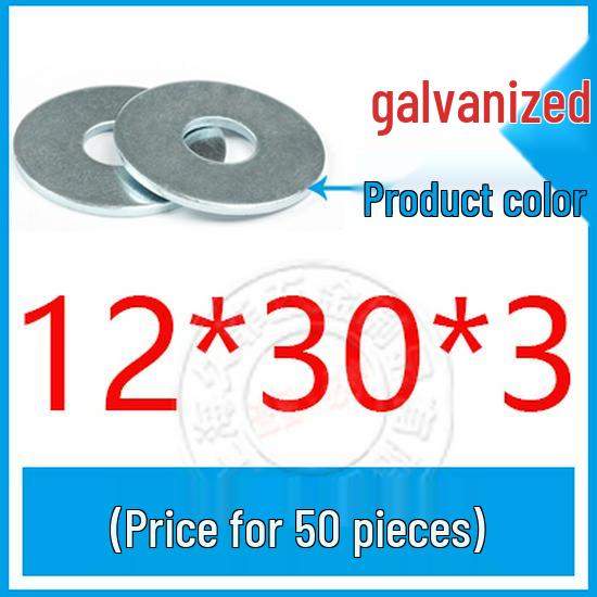 GB96-85 Carbon Steel Galvanized Thickened Oversized Flat Washer, Sizes M3-M20