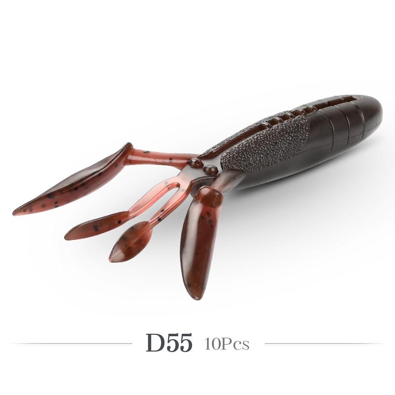 MEREDITH Soft Lure Glide Camaron 94mm 8.4g 10pcs Shrimp Antennae Double Legs Bass Pike JXSC05