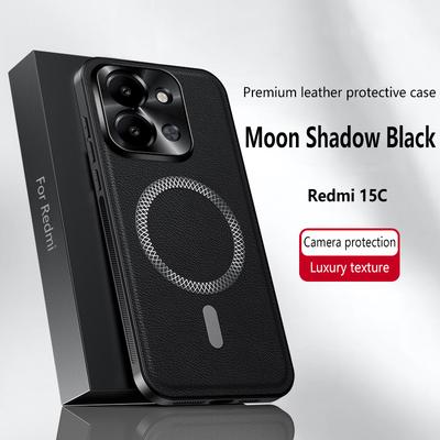 Für Redmi 15C 4G Europäische Version Hülle Magnetisch Elegant Leder Verschleißfest Objektiv Vollständig Abgedeckt Rutschfester Griff Kantenschutz Schale