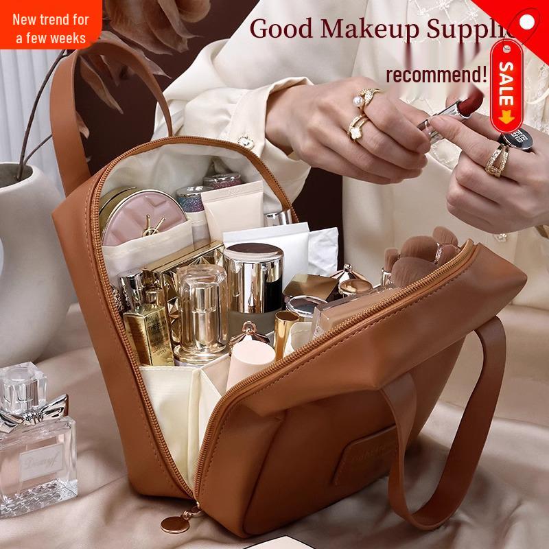 Tragbare Muschel-Kosmetik- und Toilettenartikel-Tasche - Große Kapazität für Reise- und Hautpflege-Aufbewahrung