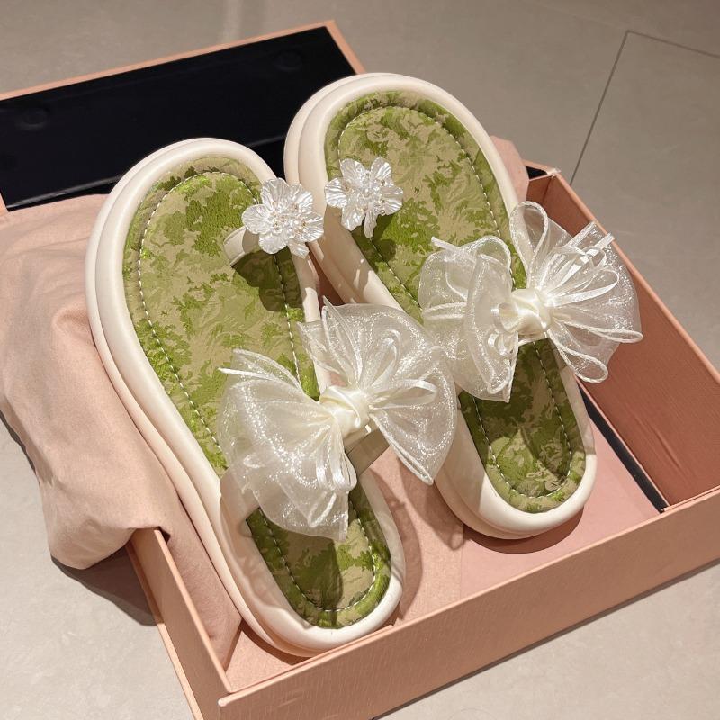 Bow Cover Toe Beach Seaside Cool Slippers Women's Summer Fashion Slippers