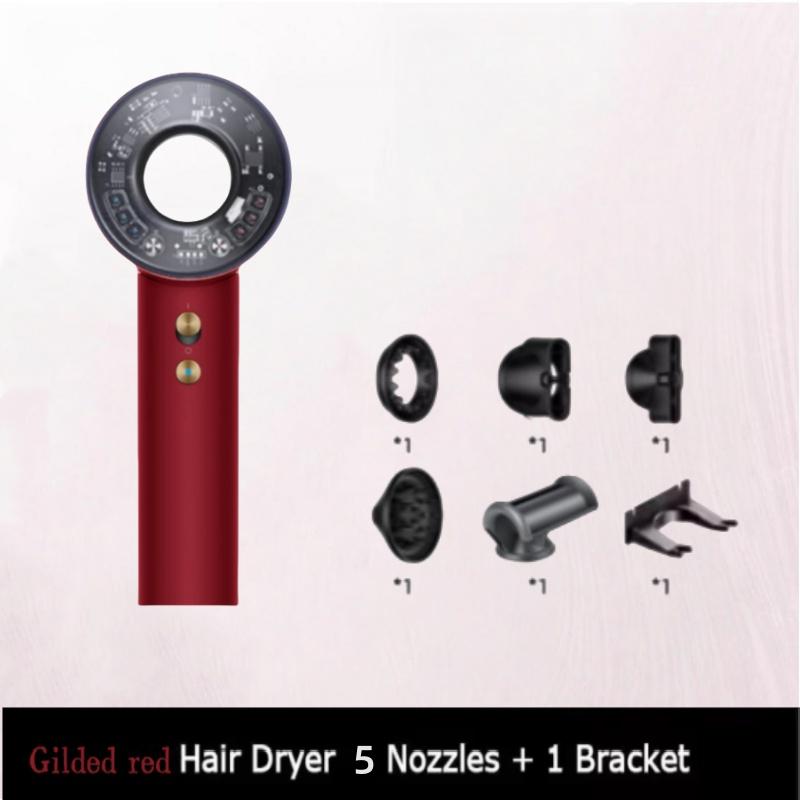 Professional hair dryer with curling nozzle, high-power negative ion styling device, fast-drying styling tool hair dryer