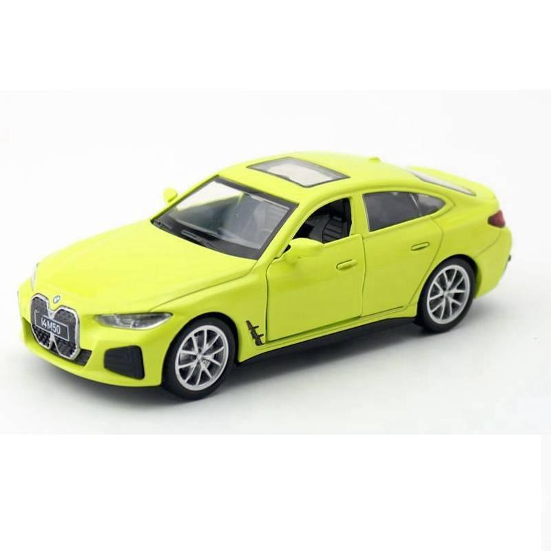 

Bmw I4 Alloy Car Model With Inertia Control For Kids Playroom Decor жёлтый
