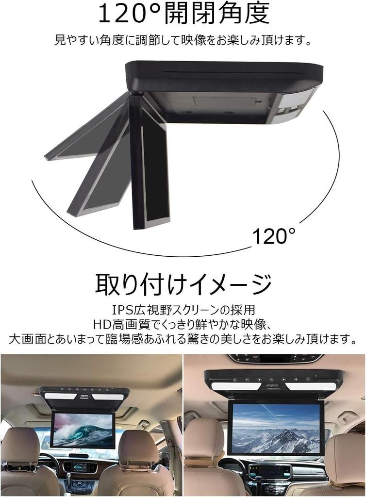 ULOPOP monitor for Toyota Voxy Kirameki Noah and Dedicated dual HDMI connects to navigation supports 1080P external card and 80 11.6-inch flip-down