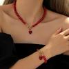 Fashionable Imitation Pearls Necklace Fashion Jewelry Beads Bracelet Adjustable Chain Necklace Present for Fashion Lover
