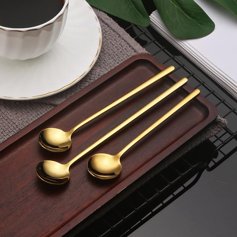 10Pcs Stainless Steel Coffee Spoons, Dessert Spoons, Teaspoons, Seasoning Spoons,Suitable For Home, Cafe,Party, Kitchen Supplies