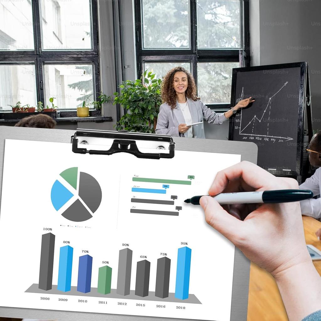 Metal Clipboard with Pen Holder,Letter/A4 Size (8.5x11) Horizontal 304 Stainless Steel Clipboards,Landscape Clip Boards for Office School