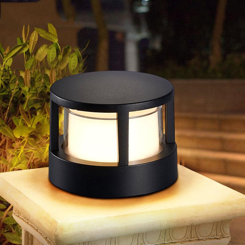 7/12W Outdoor Modern LED Post Light Waterproof LED Fence Deck Column Cap Lamp Villa Garden Balcony Porch Stigma Light