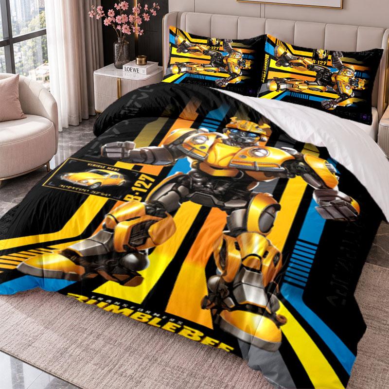 Transformers 3Pcs Bedding Set Duvet Cover With Two Pillowcases For Bedroom Home Decoration