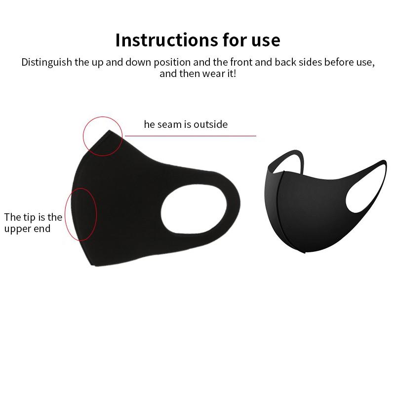 3pcs 3D Ultra-thin Breathable Dustproof Mouth Mask Anti-Dust Haze Flu Allergy Protection Face Masks