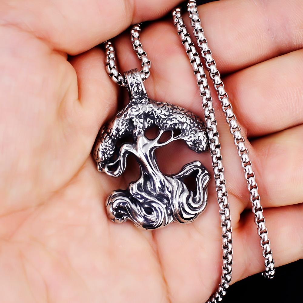 Necklace Nordic Mythology Viking Guardian Tree of Life Men's Pendant