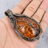 Tree Of Life Baltic Amber Pendant, 999 Copper Wire Wrapped Gemstone Jewelry, Handmade Pendant For Mother Day