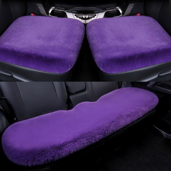 Set de 3 bucăți/set de husă de perne pentru scaunul din față, din pluș, caldă, anti-alunecare