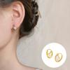 925 Silver Certified Shell Hoop Earrings for Women Girl Vintage Trendy Gold/Silver Earrings Fine Jewelry