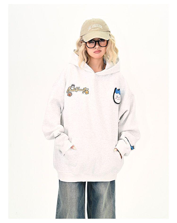 Women's Oversized Usagi Ko Hachi Velcro Hooded Sweatshirt - Autumn/Winter Edition