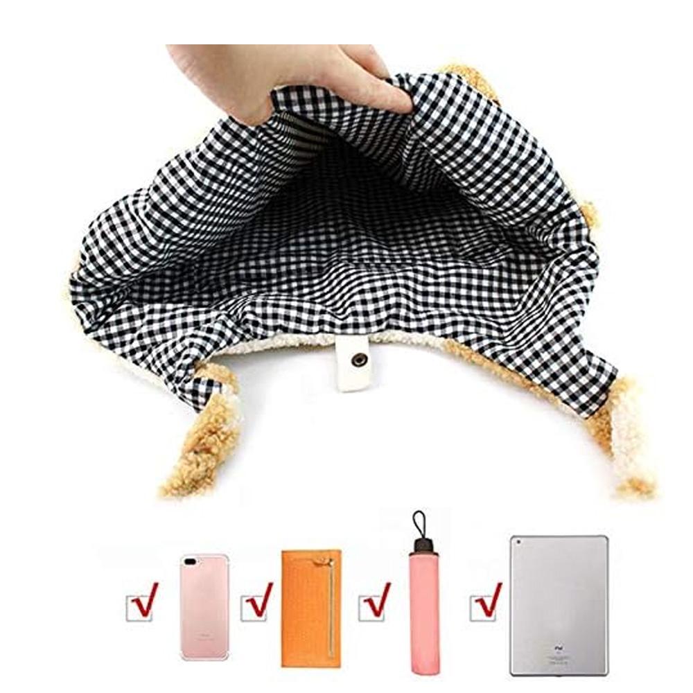 Женская Милая Плюшевая Сумка через плечо с Медведем Большая Сумка-тоут Кошелек Сумка — фото 3