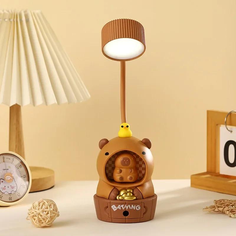 Boby Capybara LED Night Light Student USB Rechargeable Night Light Children's Gift Desk Ornament Eye Protection Table Lamps